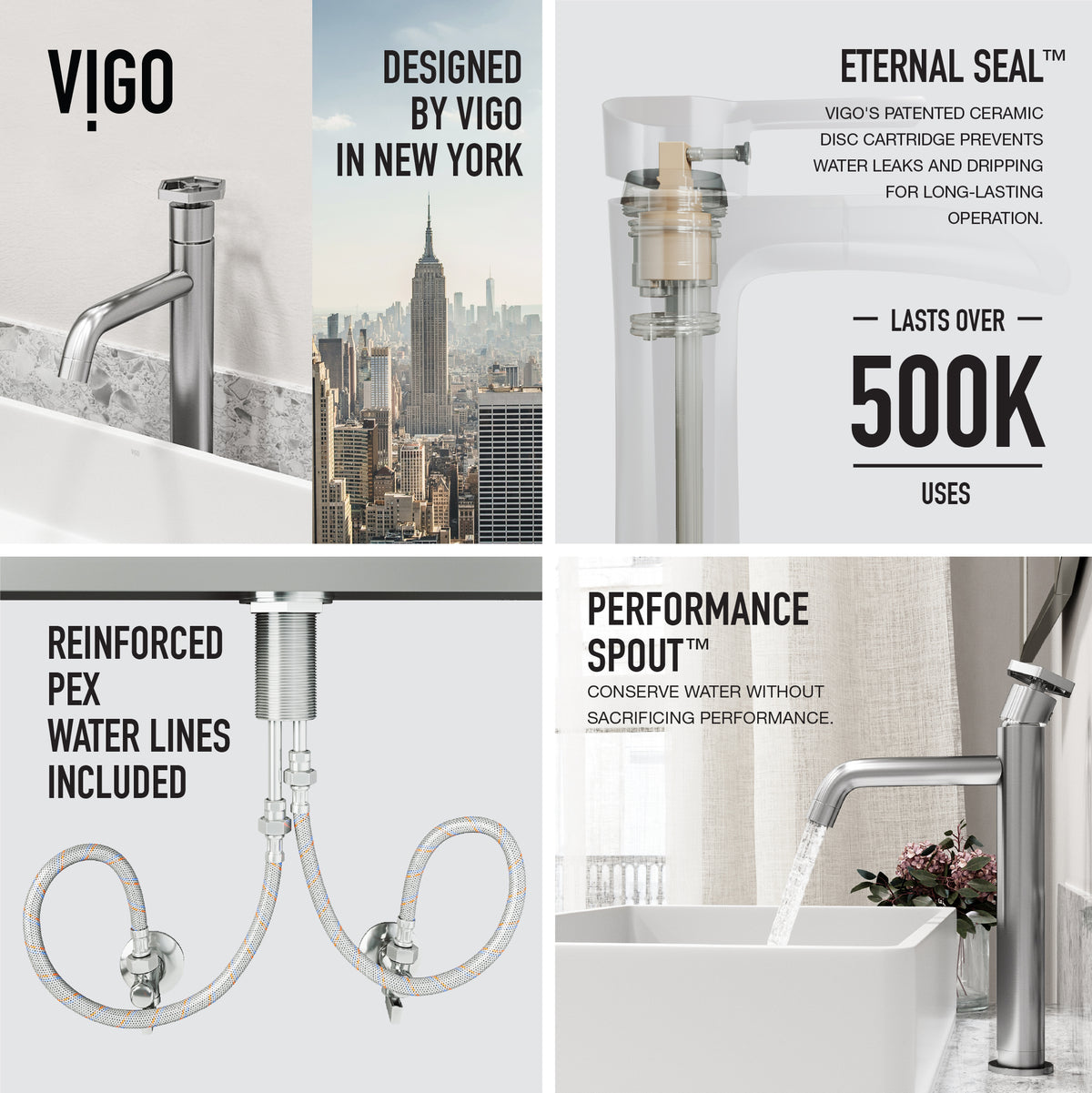 Matte Stone Magnolia Composite Rectangular Vessel Bathroom Sink in White with Faucet and Pop-Up Drain in Brushed Nickel