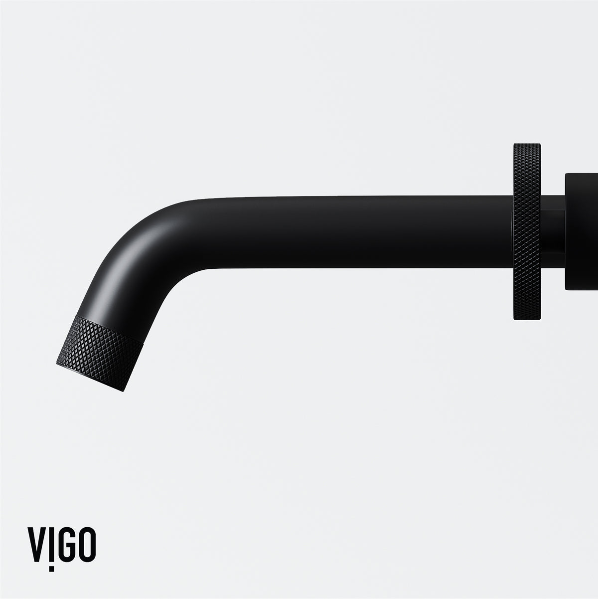 Matte Stone Anvil Composite Round Vessel Bathroom Sink in White with Wall-Mount Faucet and Pop-Up Drain in Matte Black