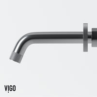 Matte Stone Vinca Composite Rectangular Vessel Bathroom Sink in White with Wall-Mount Faucet and Pop-Up Drain in Chrome