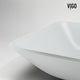 Matte Shell Sottlie Glass Rectangular Vessel Bathroom Sink in White with Niko Faucet and Pop-up Drain in Matte Black