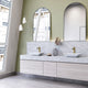 Matte Shell Sottlie Glass Rectangular Vessel Bathroom Sink in White with Amada Faucet and Pop-up Drain in Matte Gold