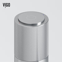 Concreto Stone Rectangular Bathroom Sink With Vessel Faucet in Chrome
