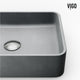 Concreto Stone Rectangular Bathroom Sink With Vessel Faucet in Chrome