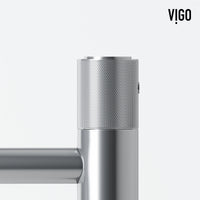 Concreto Stone Rectangular Bathroom Sink With Vessel Faucet in Chrome