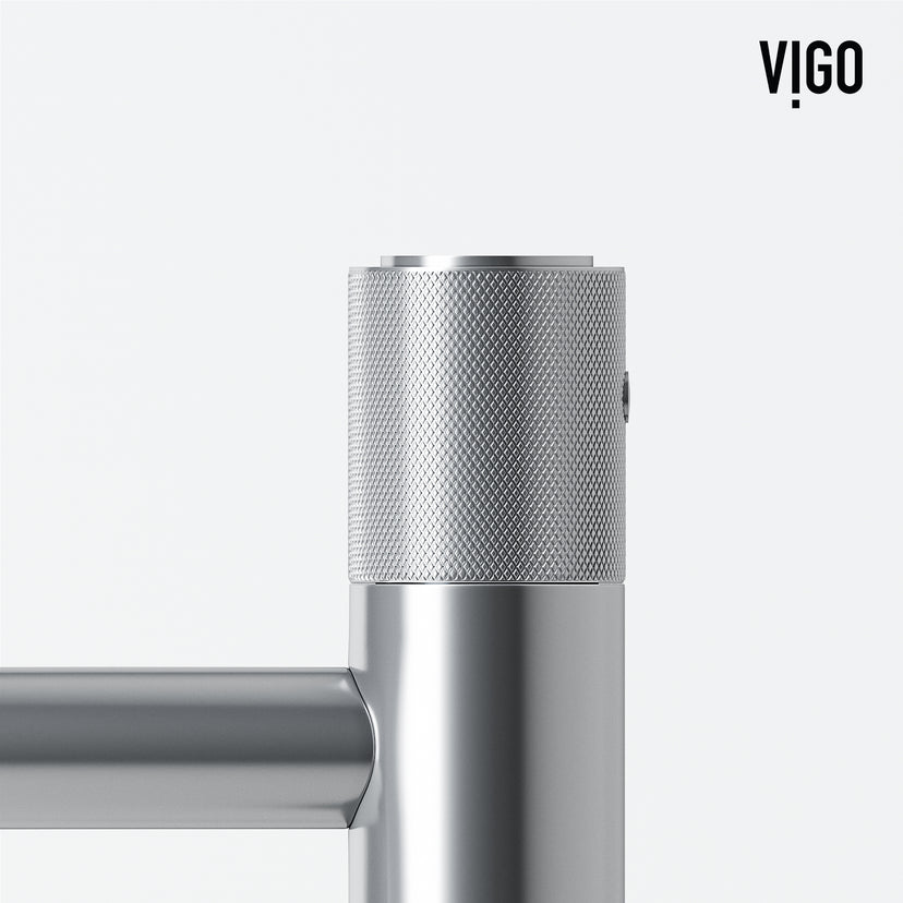 Concreto Stone Rectangular Bathroom Sink With Vessel Faucet in Chrome