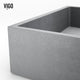 VIGO Concreto Stone Bathroom Sink with Cass Vessel Faucet and Pop-Up Drain in Brushed Nickel