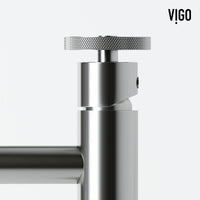 VIGO Concreto Stone Bathroom Sink with Cass Vessel Faucet and Pop-Up Drain in Brushed Nickel