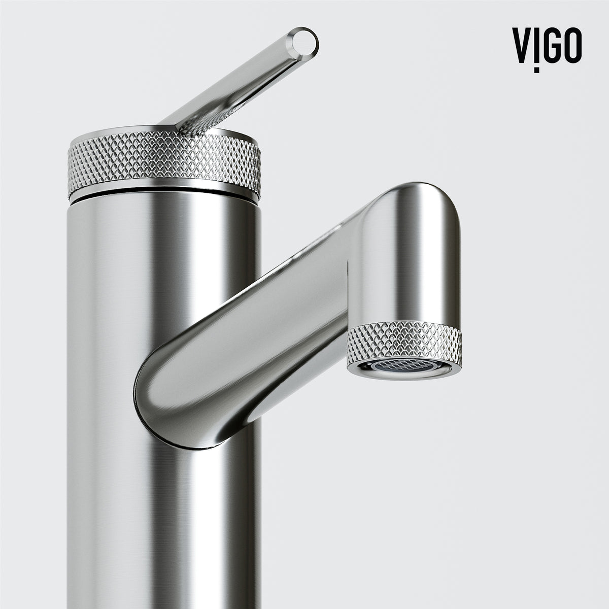 VIGO Concreto Stone Bathroom Sink with Sterling Vessel Faucet and Pop-Up Drain in Brushed Nickel