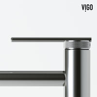 VIGO Concreto Stone Bathroom Sink with Sterling Vessel Faucet and Pop-Up Drain in Brushed Nickel
