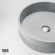 VIGO Concreto Stone Bathroom Sink with Gotham Vessel Faucet and Pop-Up Drain in Brushed Nickel
