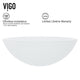 White Frost Glass Round Vessel Bathroom Sink with Dior Faucet and Pop-Up Drain in Chrome