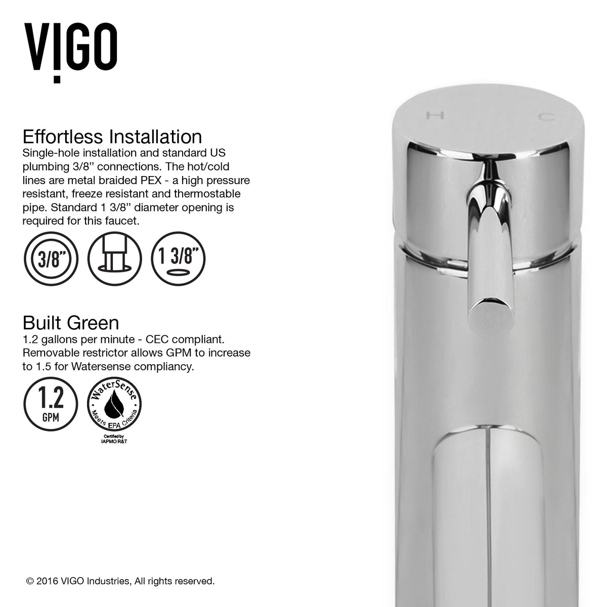 White Frost Glass Round Vessel Bathroom Sink with Dior Faucet and Pop-Up Drain in Chrome