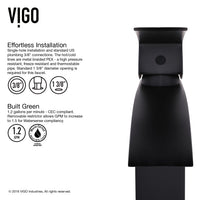Glass Round Vessel Bathroom Sink in Sheer Black with Duris Faucet and Pop-Up Drain in Matte Black