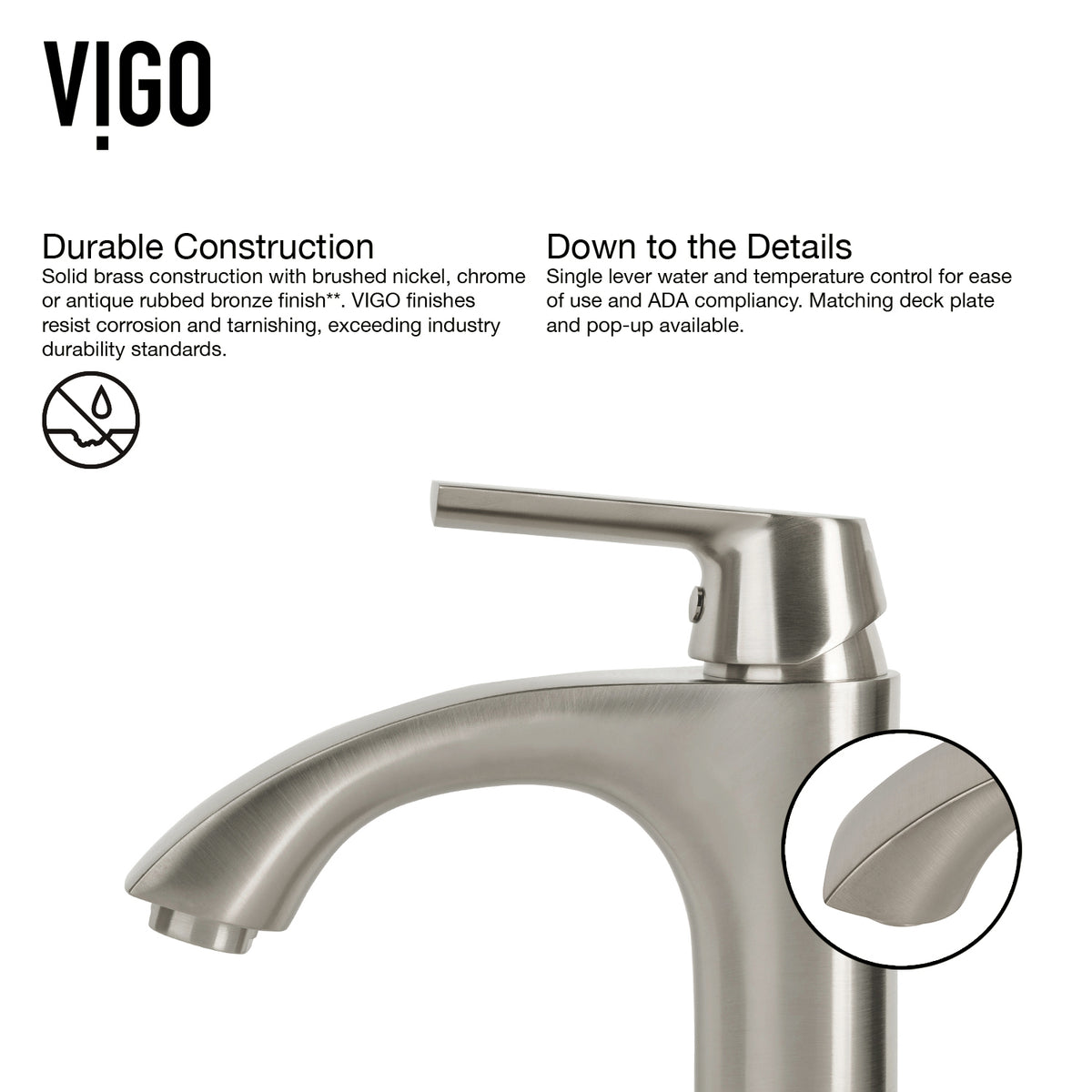 Glass Round Vessel Bathroom Sink in Oceania Blue with Linus Faucet and Pop-Up Drain in Brushed Nickel