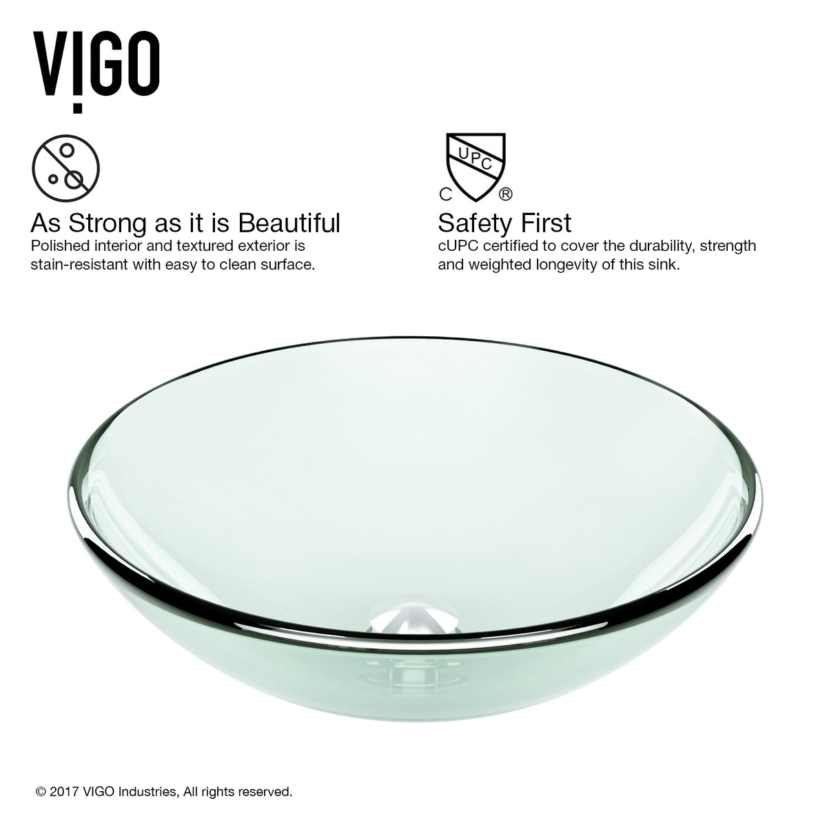 Glass Round Vessel Bathroom Sink in Iridescent with Duris Faucet and Pop-Up Drain in Chrome