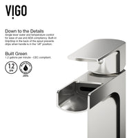 Matte Stone Vinca Composite Rectangular Vessel Bathroom Sink in White with Faucet and Pop-Up Drain in Brushed Nickel