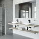 Matte Stone Wisteria Composite Oval Vessel Bathroom Sink in White with Niko Faucet and Pop-Up Drain in Matte Black