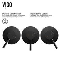 Matte Stone Wisteria Composite Oval Vessel Bathroom Sink in White with Olus Faucet and Pop-Up Drain in Matte Black