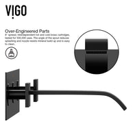 Matte Stone Vinca Composite Rectangular Vessel Bathroom Sink in White with Titus Faucet and Pop-Up Drain in Matte Black