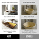Donatello Glass 22 in. L x 15 in. W x 5 in. H Rectangular Vessel Bathroom Sink