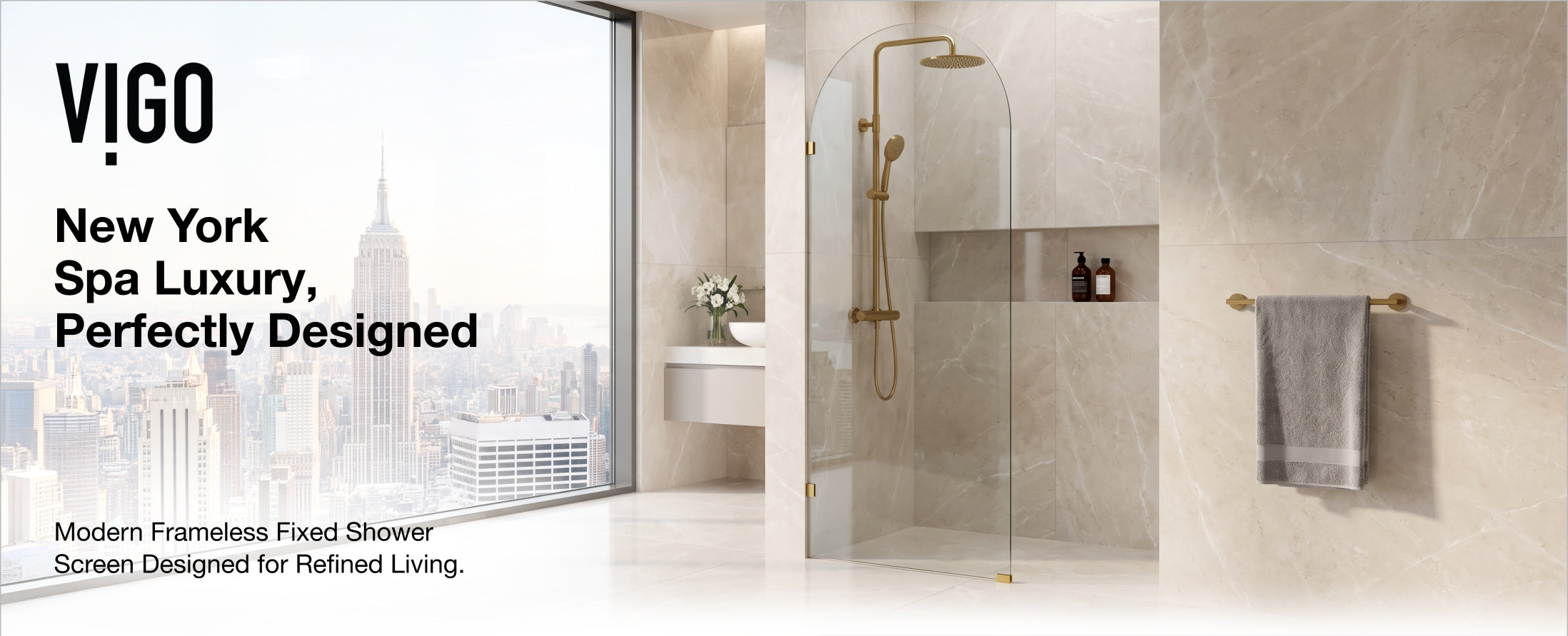Arden – 34 in. W X 78 in. H Framed Fixed Shower Screen with 3/8
