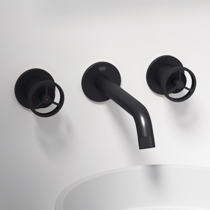 Modern bathroom faucets in matte black, brushed nickel and gold finishes for luxury bathroom design